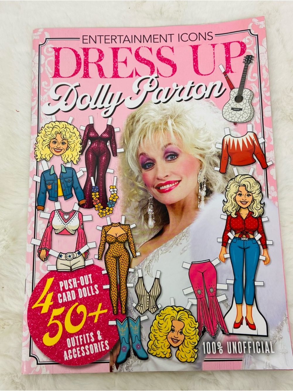 Dolly Parton Dress Up Book 4 push out card dolls - Pink Entertainment Icons